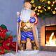 Wooden Hand Carved Santa Claus Figurine 12, Home Christmas Holiday Decor Indoor