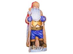 Wooden hand carved Santa Claus figurine 12, Home Christmas Holiday Decor indoor