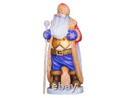 Wooden hand carved Santa Claus figurine 12, Home Christmas Holiday Decor indoor