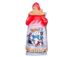 Wooden hand carved Santa Claus figurine 12, Home Christmas Holiday Decor indoor