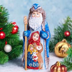 Wooden hand carved russian Santa Claus Figurine 9 Christmas home decor indoor