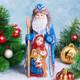 Wooden Hand Carved Russian Santa Claus Figurine 9 Christmas Home Decor Indoor