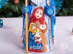 Wooden hand carved russian Santa Claus Figurine 9 Christmas home decor indoor