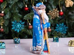 Wooden hand carved russian Santa Claus Figurine 9 Christmas home decor indoor