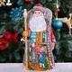 Wooden Hand Carved Russian Santa Claus Figurine 9, Home Christmas Decor