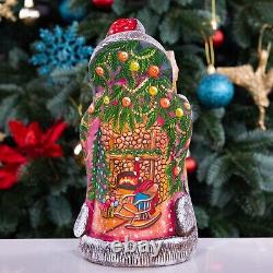 Wooden hand carved russian Santa Claus Figurine 9, home Christmas holiday decor