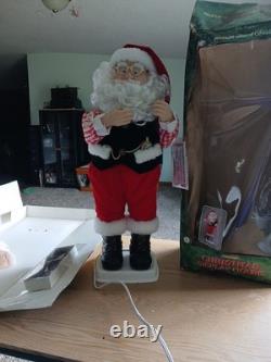 Working Vintage Telco Motion-ette Animated Santa Claus Display Figure 24 Inches