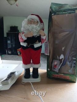 Working Vintage Telco Motion-ette Animated Santa Claus Display Figure 24 Inches