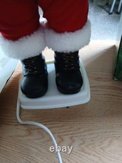Working Vintage Telco Motion-ette Animated Santa Claus Display Figure 24 Inches
