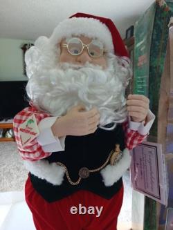 Working Vintage Telco Motion-ette Animated Santa Claus Display Figure 24 Inches