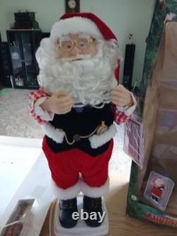 Working Vintage Telco Motion-ette Animated Santa Claus Display Figure 24 Inches