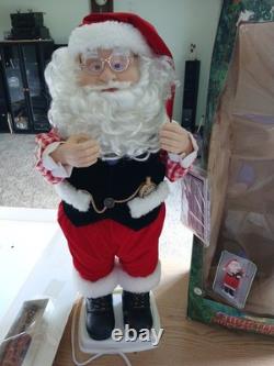 Working Vintage Telco Motion-ette Animated Santa Claus Display Figure 24 Inches