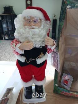 Working Vintage Telco Motion-ette Animated Santa Claus Display Figure 24 Inches
