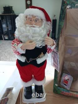 Working Vintage Telco Motion-ette Animated Santa Claus Display Figure 24 Inches