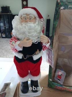 Working Vintage Telco Motion-ette Animated Santa Claus Display Figure 24 Inches