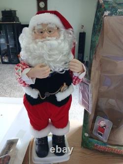 Working Vintage Telco Motion-ette Animated Santa Claus Display Figure 24 Inches