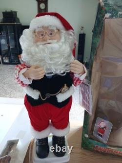 Working Vintage Telco Motion-ette Animated Santa Claus Display Figure 24 Inches