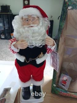 Working Vintage Telco Motion-ette Animated Santa Claus Display Figure 24 Inches