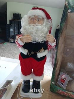 Working Vintage Telco Motion-ette Animated Santa Claus Display Figure 24 Inches