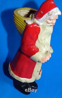 X RAREold plastic Santa claus mechanical candy container dispenser 2 fonctions
