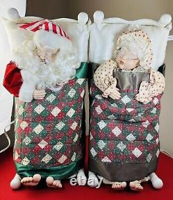 XL 24 VTG Telco Motion-ettes Sleeping Santa & Mrs Animated Snoring Whistling