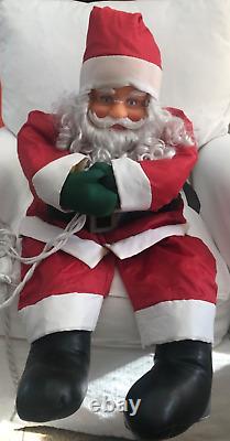 XMAS Outdoor Santa Claus Figure Posable for Sleigh Yard Display Weather Proof