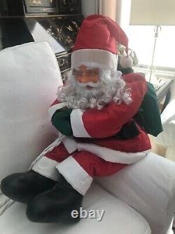 XMAS Outdoor Santa Claus Figure Posable for Sleigh Yard Display Weather Proof