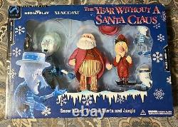 YEAR WITHOUT A SANTA CLAUS Figure Set Snow Miser Jangle Civilian Santa NEW 2002